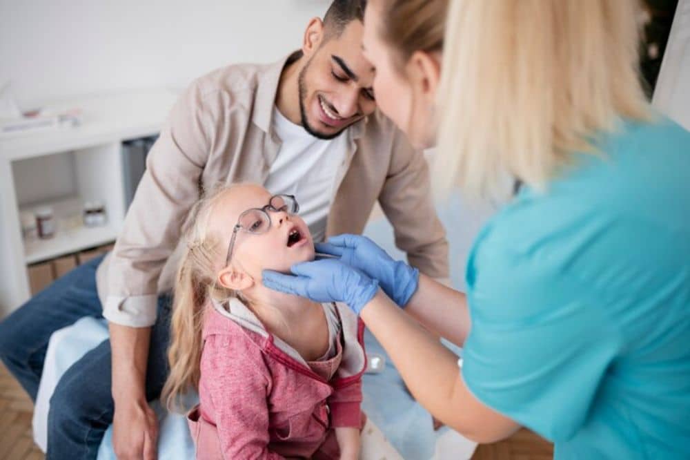 doctor doing their work pediatrics office