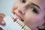 dentist testing dental crown