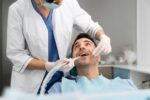 patient having dental checkup